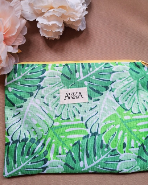 Kosmetyczka zielone liście